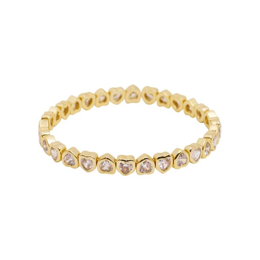 LoveShackFancy Erin Wachs Small Heart Stretch Bracelet